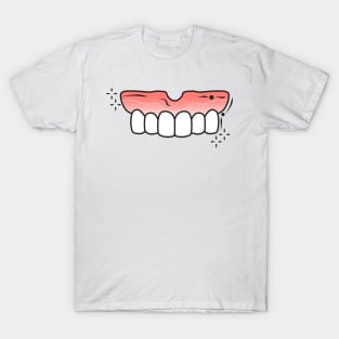 white teeth with sparkles ecopop T-Shirt